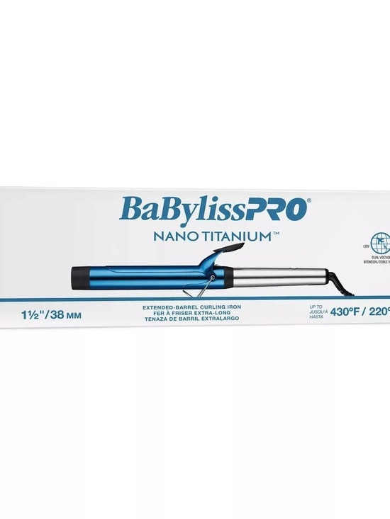 BaByliss Other - BaBylissPRO Nano Titanium Extended Barrel Curling Iron Blue - 1" Hair Tool. New